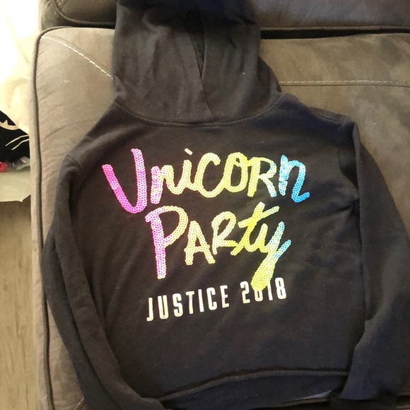justice crop hoodie
